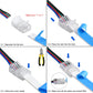 Connettore per luci a nastro RGB a 4 pin per IP20 IP65 5050 3528 Connettori per strisce luminose a filo da 10 mm Morsetto di fissaggio Collegamento rapido