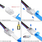 Connettore per luci a nastro RGB a 4 pin per IP20 IP65 5050 3528 Connettori per strisce luminose a filo da 10 mm Morsetto di fissaggio Collegamento rapido
