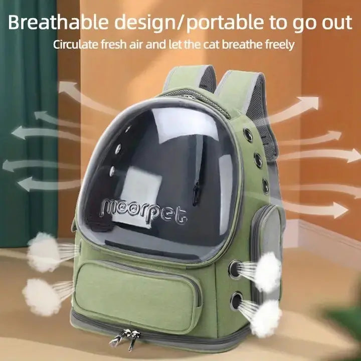 Zaino portatile per trasportino per animali domestici-borsa a bolle traspirante, confortevole ed elegante per cani e gatti - My Hashtag Shop