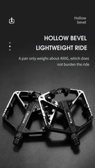 WEST BIKING DU Cuscinetto Pedale per bicicletta Pedale da ciclismo antiscivolo Pedale per bici da strada MTB ultraleggero in lega di alluminio Accessori per bici HASHTAG