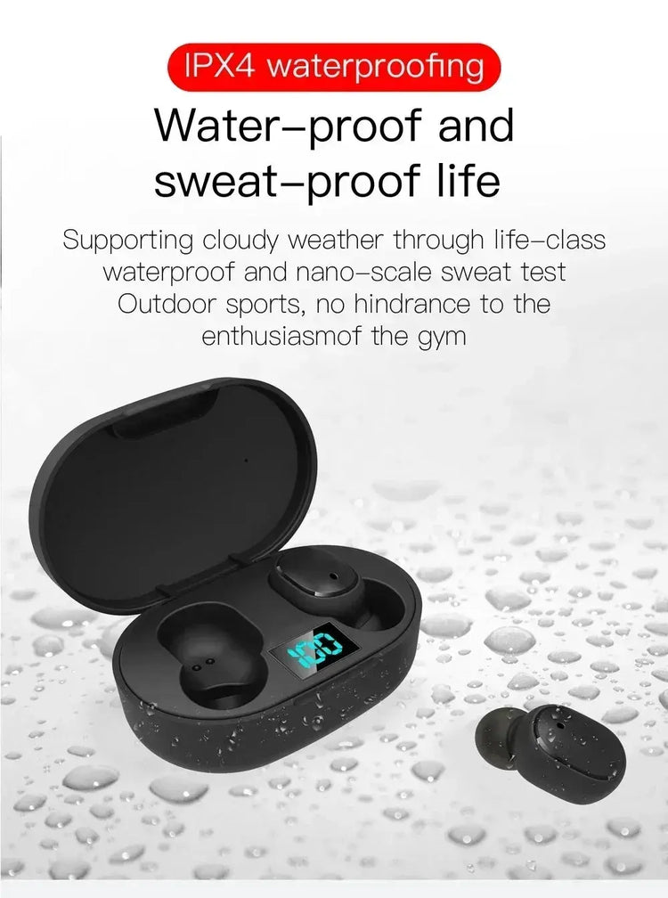 Auricolari Bluetooth wireless E6S Auricolare Bluetooth TWS Auricolari wireless Auricolari con cancellazione del rumore con cuffie con microfono - My Hashtag Shop