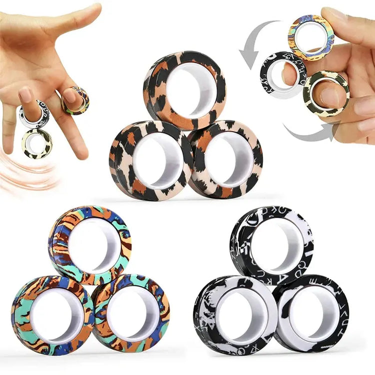 Anelli magnetici per dita Set di giocattoli colorati - My Hashtag Shop