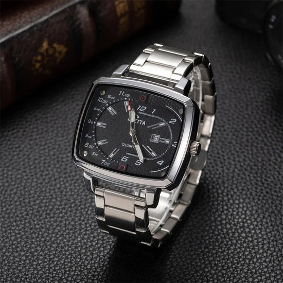 orologi da lavoro per il tempo libero per uomo Funzione calendario luce notturna Quadrante quadrato Orologio al quarzo da uomo impermeabile reloj hombre