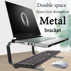Supporto per laptop per scrivania Riser per computer in metallo Supporto stabile e pesante Ascensore per laptop ergonomico per computer portatile da 12-17,3 pollici HASHTAG