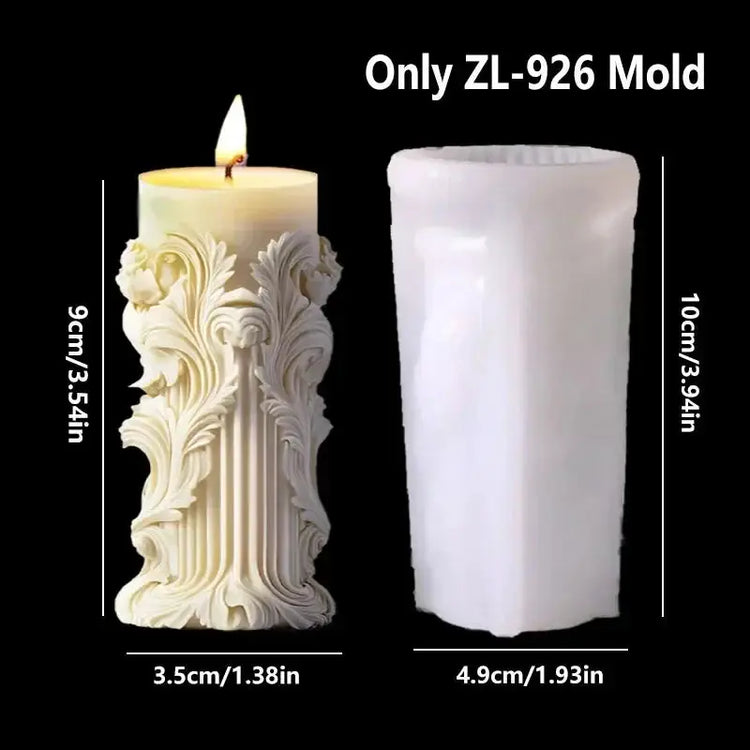 Silicone Mold Flower Lavender Gypsum Cylindrical Candle Making Liebe - Making Life Easier