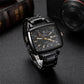 orologi da lavoro per il tempo libero per uomo Funzione calendario luce notturna Quadrante quadrato Orologio al quarzo da uomo impermeabile reloj hombre