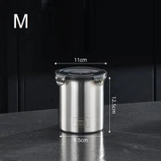 500/900/1400ml Storage Jars Stainless Steel Sealed Container Kitchen Barrel Fresh Bean Vegetable Coffee Organizer HASHTAG