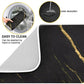 Absorbent Dish Drying Mat for Kitchen Counter with Hanging Loop Black Marble Gold - HASHTAG