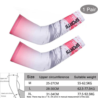 1 pezzo traspirante protezione UV ad asciugatura rapida maniche da braccio da corsa gomitiera da basket parabraccia fitness scaldamuscoli sportivi da ciclismo - My Hashtag Shop