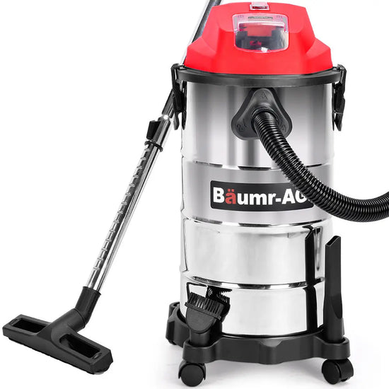 NNEMB 30L Cordless Wet & Dry Vacuum Cleaner Kit, with 4Ah battery and Charger, Blower, HEPA Filter, Accessories, Stainless Steel, for Car, Home, Garage-0