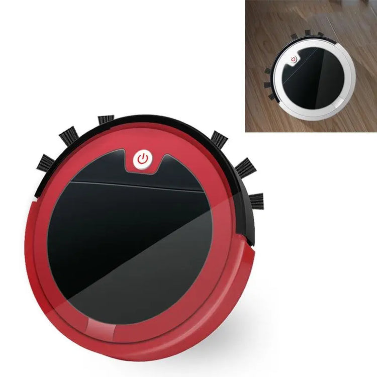 Smart Home Sweeping Robot with Remote Control and Large Suction - White Black-1