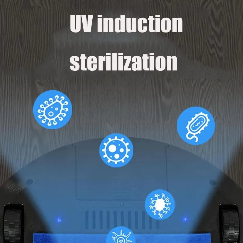 Smart Home Sweeping Robot with Remote Control and Large Suction - White Black-3