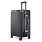 NNEDSZ Aluminum Alloy Hard-Shell Suitcase with TSA Lock -22" Spinner Luggage in Black-0