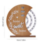 NNEDSZ Rustic Perpetual Wooden Calendar | Decorative Home & Desk Accessory 20*18cm Moon shape-1