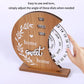 NNEDSZ Rustic Perpetual Wooden Calendar | Decorative Home & Desk Accessory 20*18cm Moon shape-2