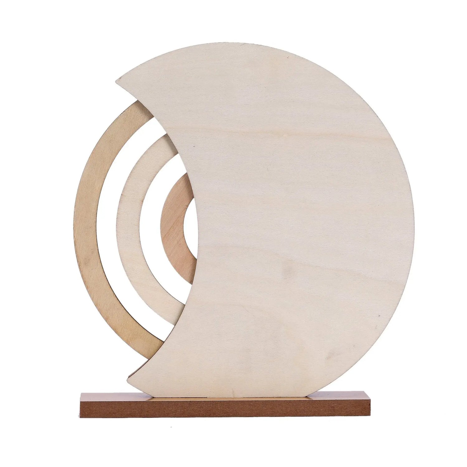 NNEDSZ Rustic Perpetual Wooden Calendar | Decorative Home & Desk Accessory 20*18cm Moon shape-3