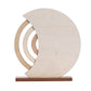 NNEDSZ Rustic Perpetual Wooden Calendar | Decorative Home & Desk Accessory 20*18cm Moon shape-3