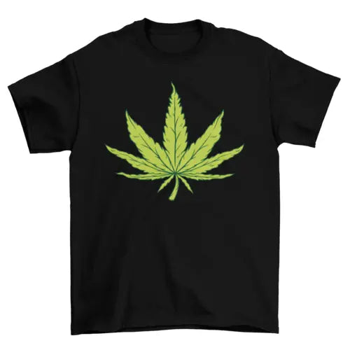 Hemp Leaf Illustration T-shirt - HASHTAG