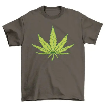 Hemp Leaf Illustration T-shirt - HASHTAG