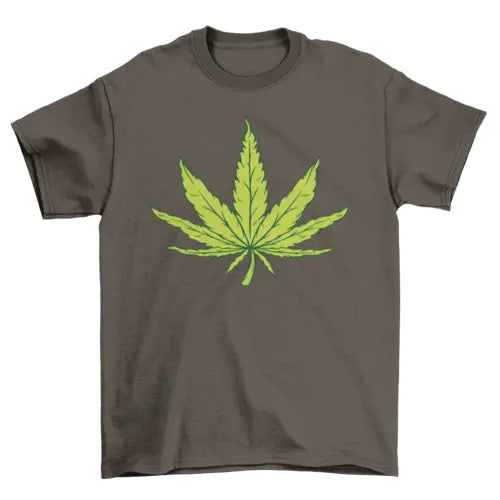 Hemp Leaf Illustration T-shirt - HASHTAG