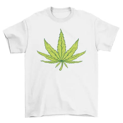 Hemp Leaf Illustration T-shirt - HASHTAG