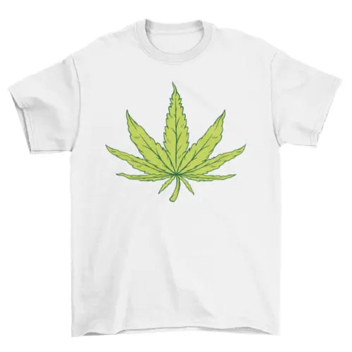 Hemp Leaf Illustration T-shirt - HASHTAG