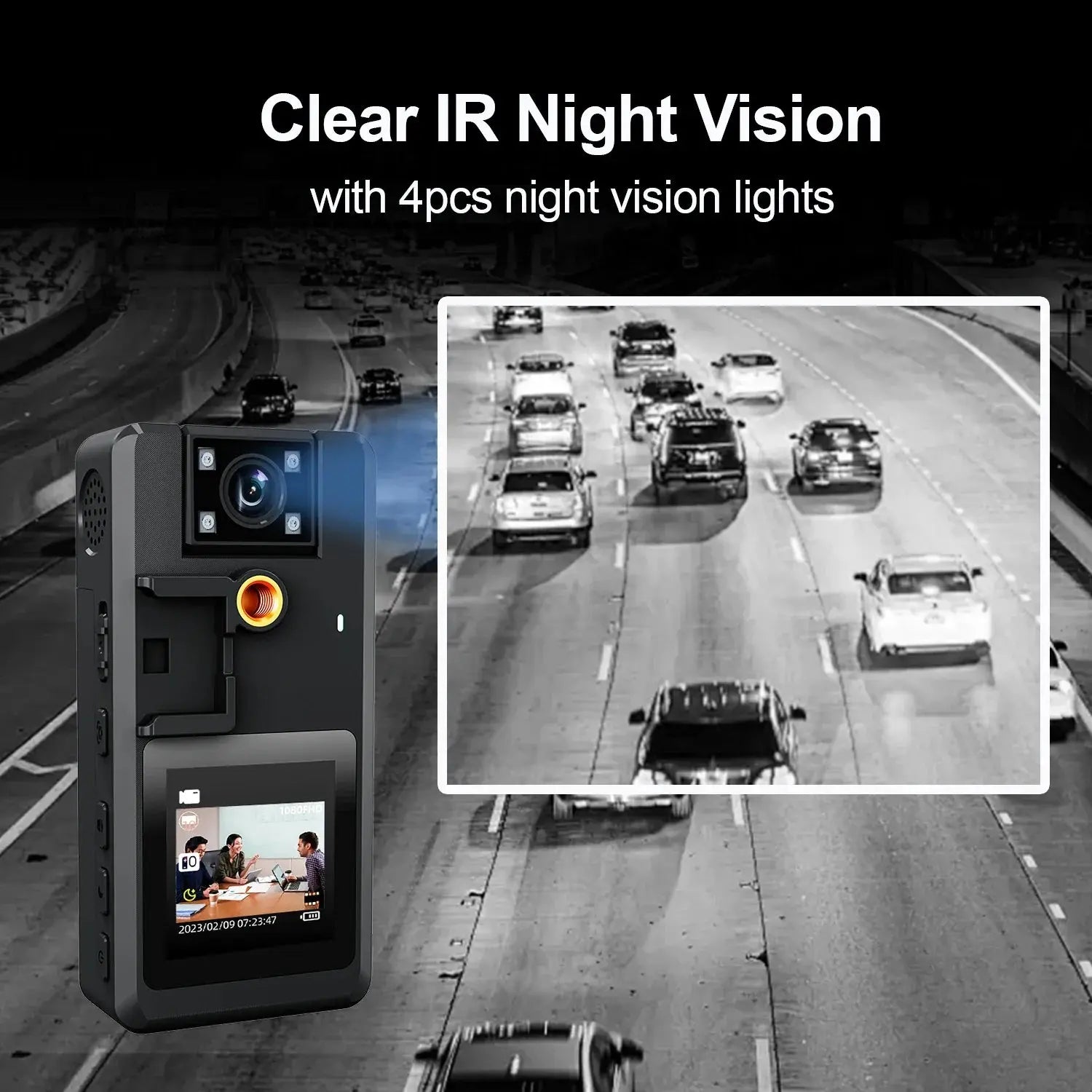 NNEOBA Mini Dash Cam Night Vision HD (1296P)-4