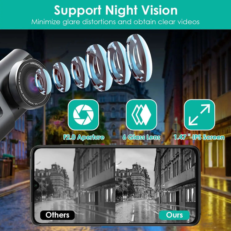 1Pc 4K 1080P Car Dash Cam 2.4GHz WiFi Car Camera Mini Driving Recorder With 140 Degree Wide Angle APP Control Night Vision G-sensor Loop Recording