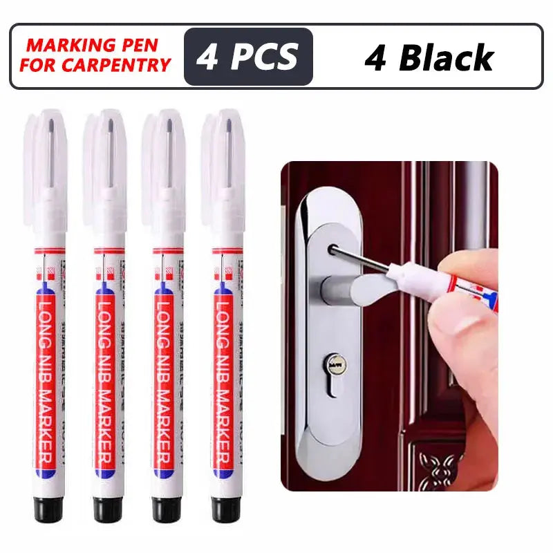 1-40PCS 20mm Deep Hole Long Nib Head Markers For Metal Perforating Pen Waterproof Bathroom Woodworking Decoration Multi-Purpose - My Hashtag Shop