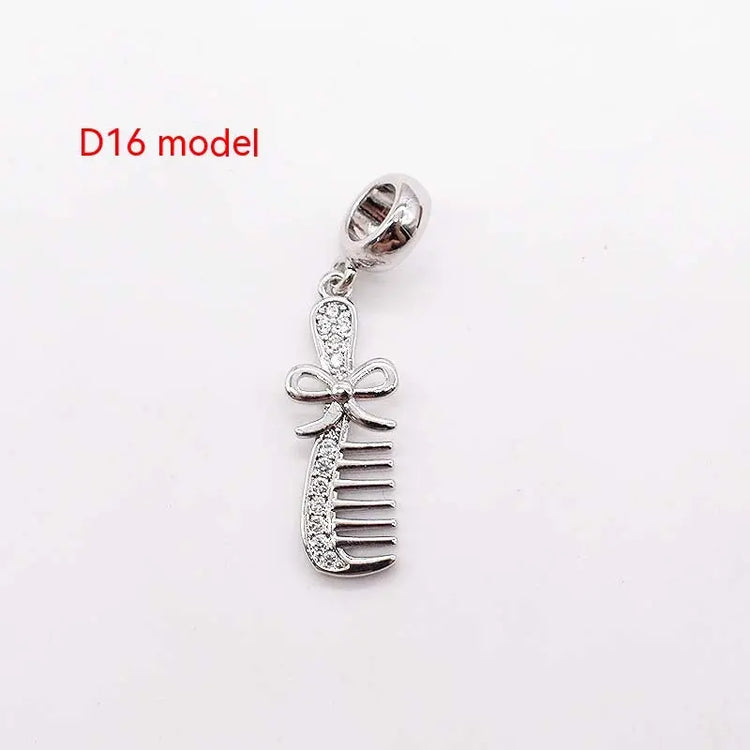 14K Gold Copper Plating Large Hole Spacer Bead Pendant Charms Liebe - Making Life Easier