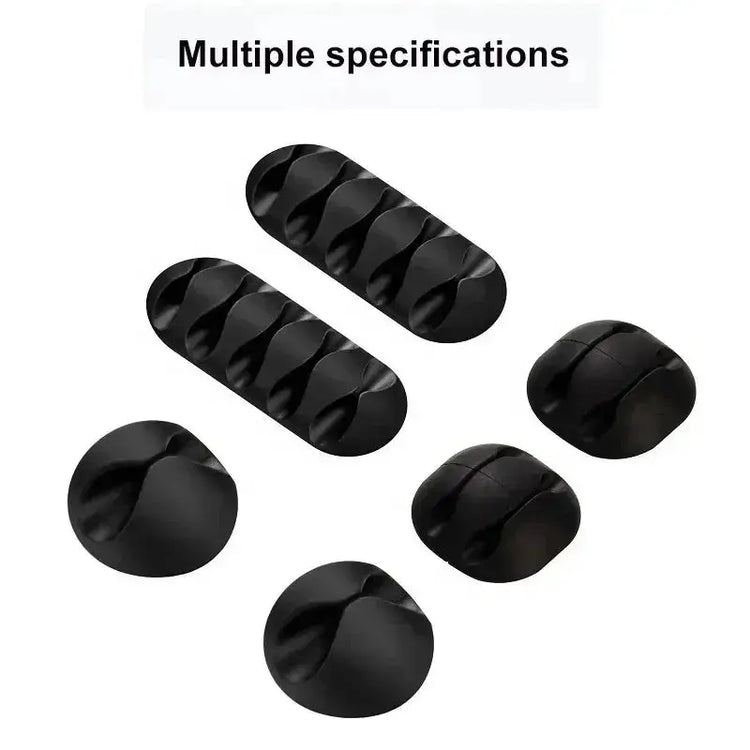 Cable Cord Wire Organizer Silicone USB Cable Winder Management Clips Self Adhesive for Mouse Keyboard Headset For iPhone Huawei HASHTAG