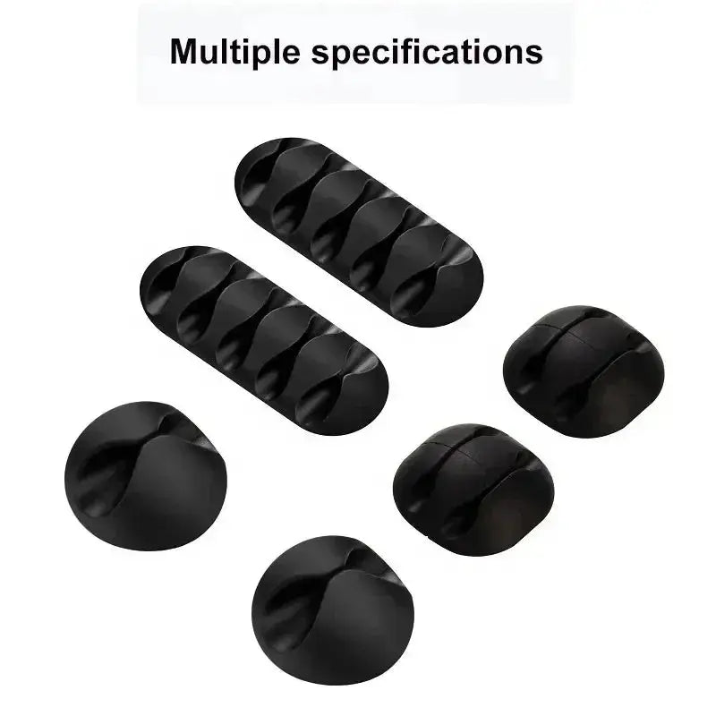 Cable Cord Wire Organizer Silicone USB Cable Winder Management Clips Self Adhesive for Mouse Keyboard Headset For iPhone Huawei HASHTAG
