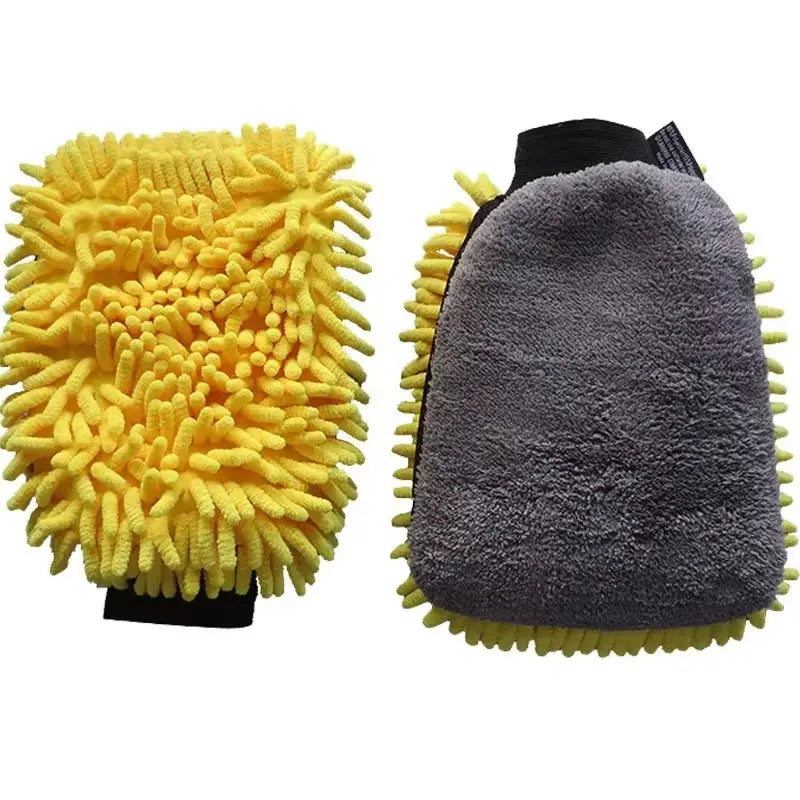 Car Wash Glove Coral Mitt Soft Anti-Scratch for Car Wash Multifunction Thick Cleaning Glove Car Wax Detailing Brush