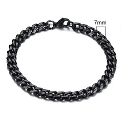Vnox Mens Simple 3-11mm Stainless Steel Curb Cuban Link Chain Bracelets for Women Unisex Wrist Jewelry Gifts HASHTAG