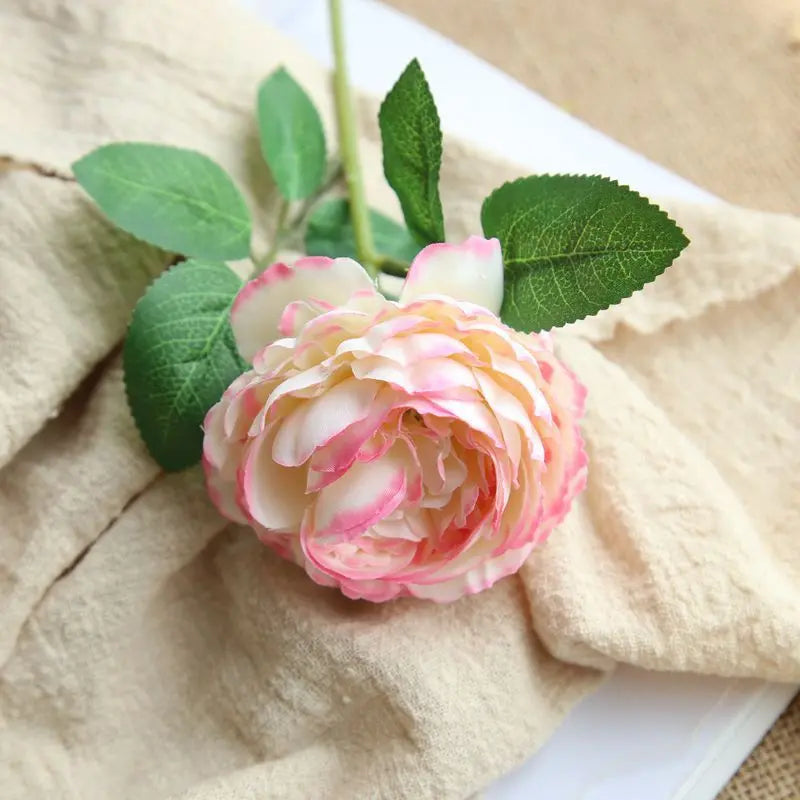 Artificial Silk Flower Single Short Branch Rose Liebe - Making Life Easier