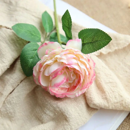 Artificial Silk Flower Single Short Branch Rose Liebe - Making Life Easier