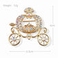 Pumpkin Car Brooch Fairy Tale Style Lanhao Gray Guniang Colorful Rhinestone - HASHTAG