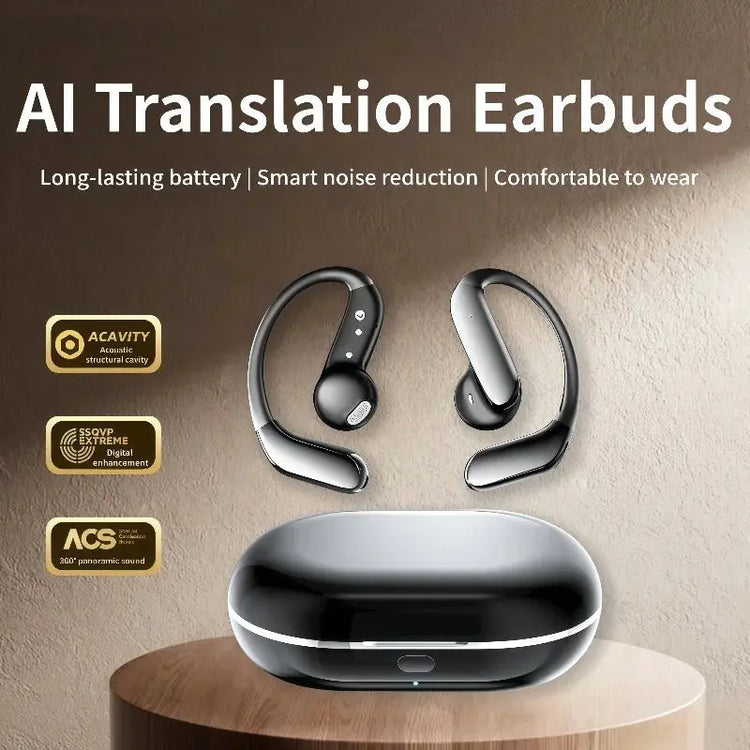 AI Translator Bluetooth 5.3 Earphones Q102 Waterproof Wireless Headphones with ENC Noise Cancelling Mic For Sports Workout Gym - My Hashtag Shop