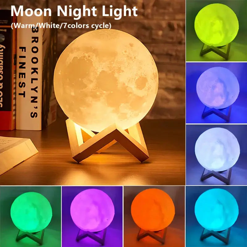 Book Light LED Moon Light Galaxy Light, Moon Night Light, Girl, Boy, Child Birthday Gift, Bedroom Decoration Indoor lighting - My Hashtag Shop
