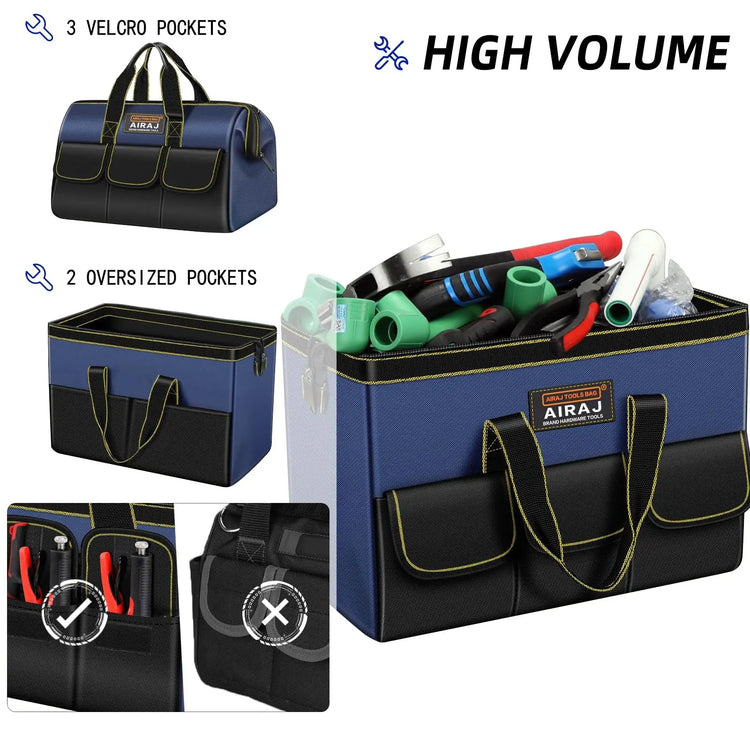 AIRAJ Multifunctional Tool Bags 1680D Oxford Cloth Electrician Bags Waterproof and Wear-Resistant High Capacity Storage Bags - HASHTAG