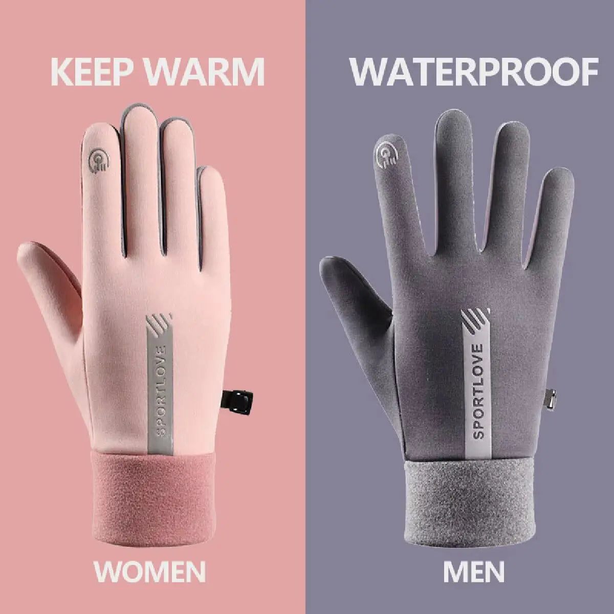 Winter Gloves Women Cycling Bike Thermal Fleece Cold Resistance Wind Waterproof Bicycle Warm Outdoor Running Skiing Mittens