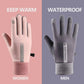 Winter Gloves Women Cycling Bike Thermal Fleece Cold Resistance Wind Waterproof Bicycle Warm Outdoor Running Skiing Mittens