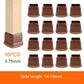 16PCS Transparent Table Chair Leg Protectors Caps Round Square for Furniture Foot Legs Cover Floor Protector with Felt Bottom - HASHTAG