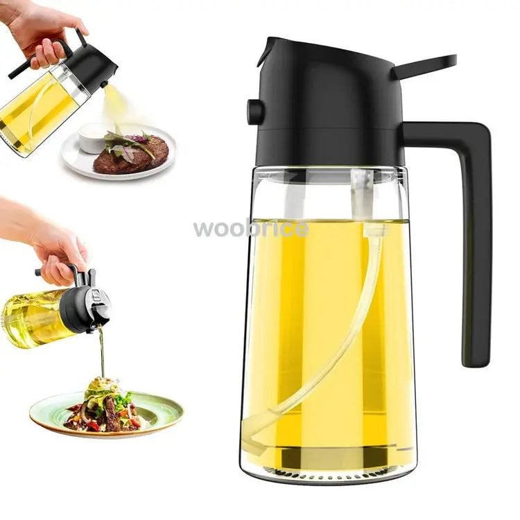 2in1 Kitchen Spray Oil Dispenser Oil Sprayer Polisher or Oil Brush for Air Fryer Salad Grilling Roasting Cooking Kitchen Acceeso - HASHTAG