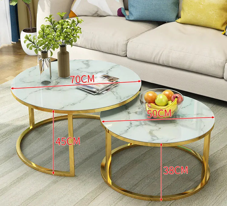 Simple Home Balcony Round Coffee Table - HASHTAG