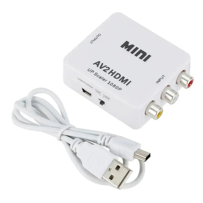 Grwibeou RCA AV to HDMI Converter High Quality HD 1080P AV 2 HDMI Adapter For TV X box PS4 PC DVD Projector AV To HDMI Converter - HASHTAG