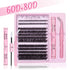 Eyelash Clusters Kit Fluffy Individual Eyelash Extensions With Lower Lash DIY Lash Extension Kit Lash Bond and Seal HASHTAG