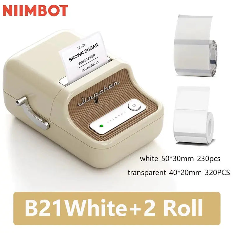 B21 Mini Portable Thermal Label Printer Mini Adhesive Sticker Printers for Home Office for Mobile Phone NEW