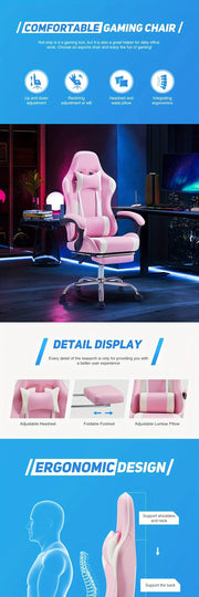 Recliner Executive Chair Ergonomic Gaming Chair Home Office Desk Chair With Wheels High Back Computer Chair With Lift Armrest, Lumbar Support, Headrest HASHTAG