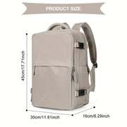 Large Capacity Travel Backpack, Multi-functional Business Trip Bag With Suitcase Sleeve, Nylon Computer Schoolbag Fits 14-inch Laptop HASHTAG